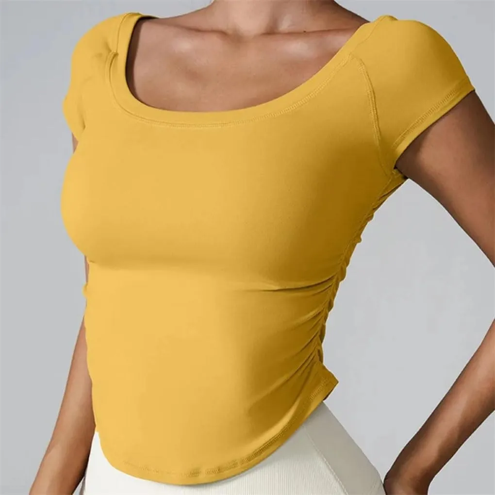 Women's Short Sleeve T-Shirts Outdoors Quick-Dry Tight Sport Fitness Casual T-Shirt