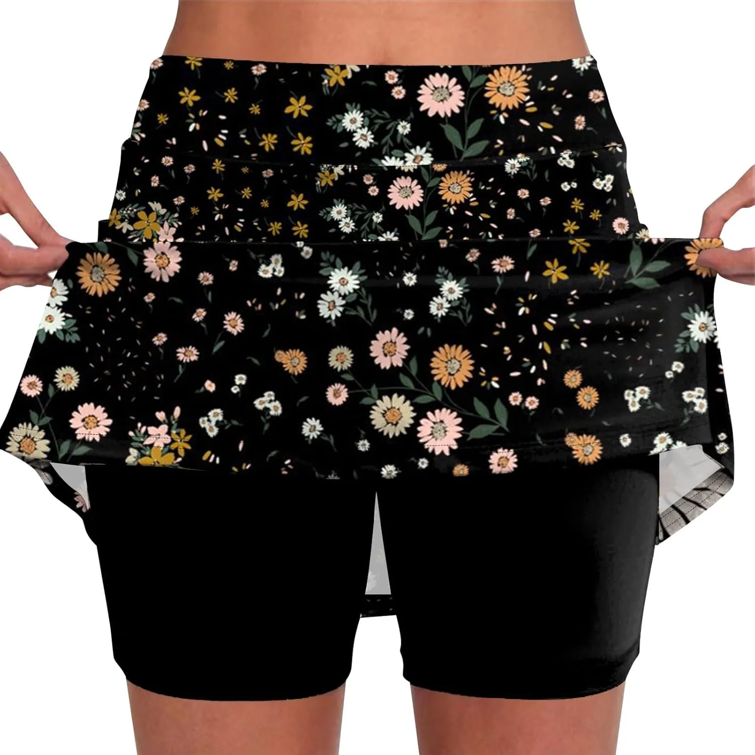 Womens Skorts with Pockets Tennis Skirts for Women Tummy Control Plus Size Skorts High Waist Athletic Shorts