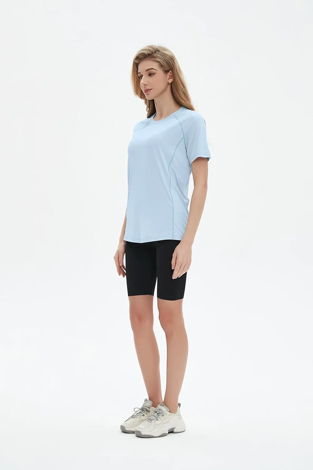 Women's Swim Shirt Short Sleeve UPF 50  UV Protection Quick Dry Athletic Yoga Workout Shirts Running Gym Tee Top