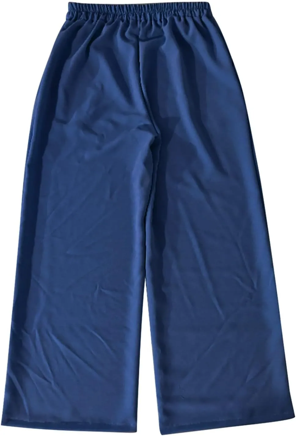Women's Wide Leg Work Pants High Waist Elastic Dress Lightweight Palazzo Pant Business Casual Trousers with Pockets