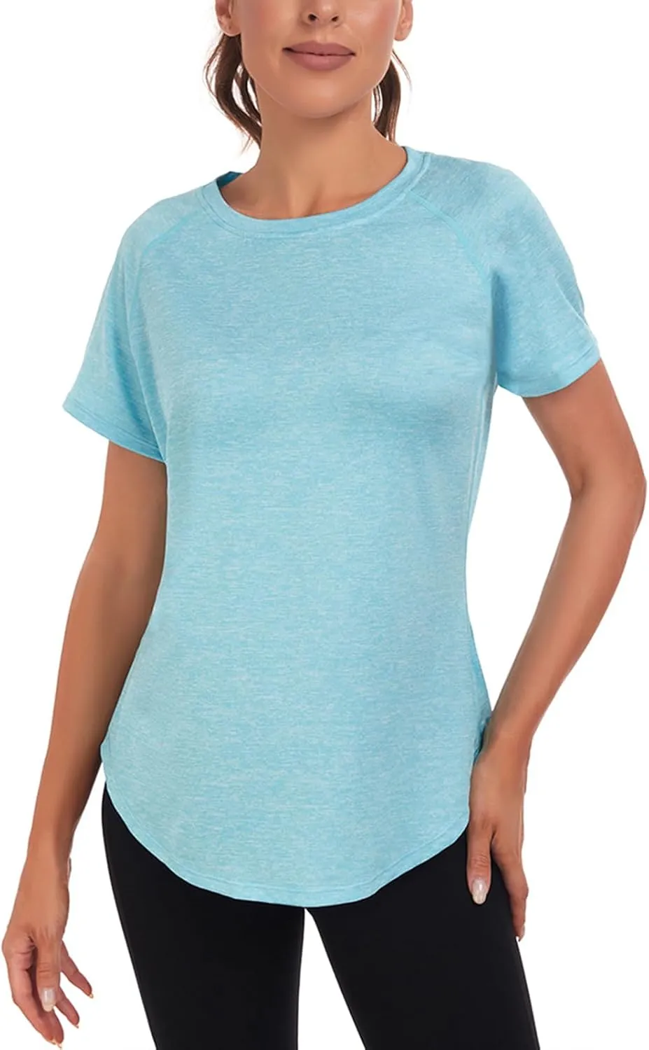 Women's Workout Tops,Short Sleeve Lightweight Dry-Fit Back Mesh Loose Fit Gym Athletic Running Shirts Tee for Women