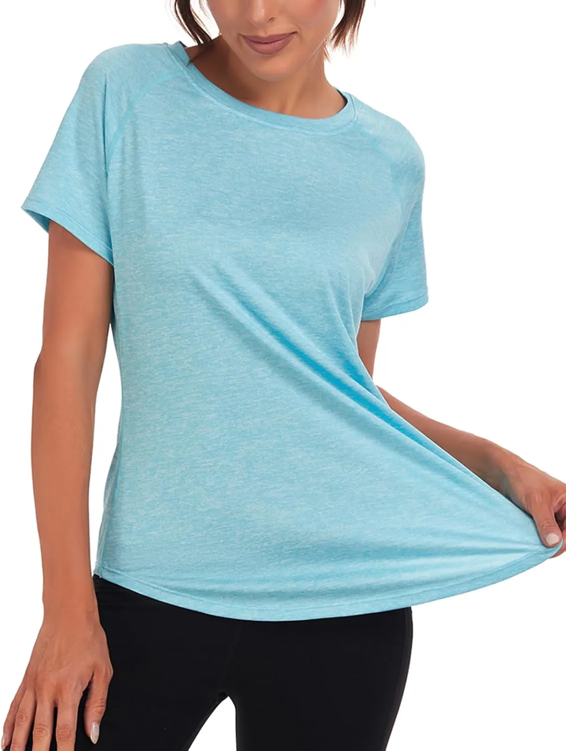 Women's Workout Tops,Short Sleeve Lightweight Dry-Fit Back Mesh Loose Fit Gym Athletic Running Shirts Tee for Women