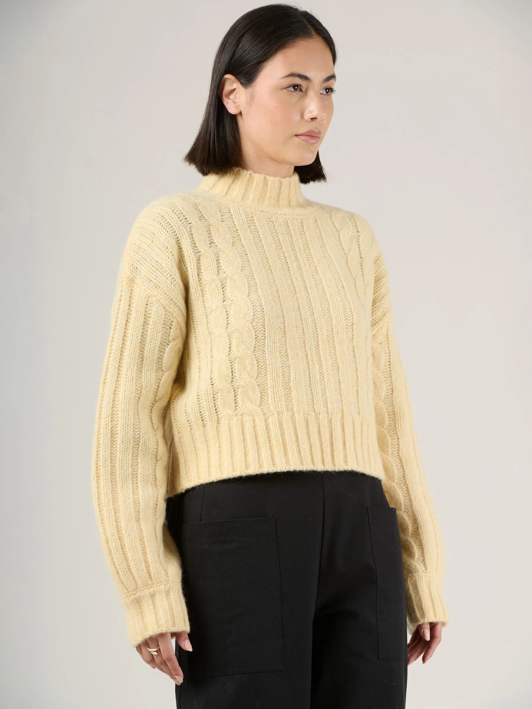 Wool Blend Chunky Faroe Sweater