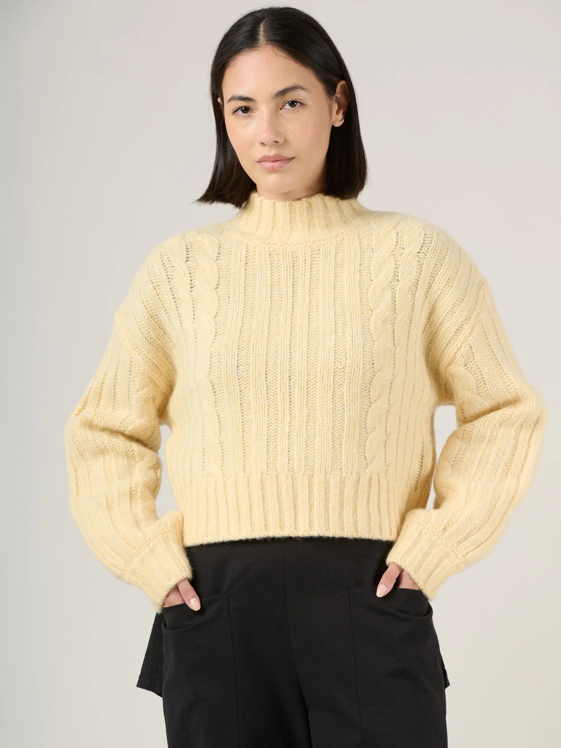 Wool Blend Chunky Faroe Sweater