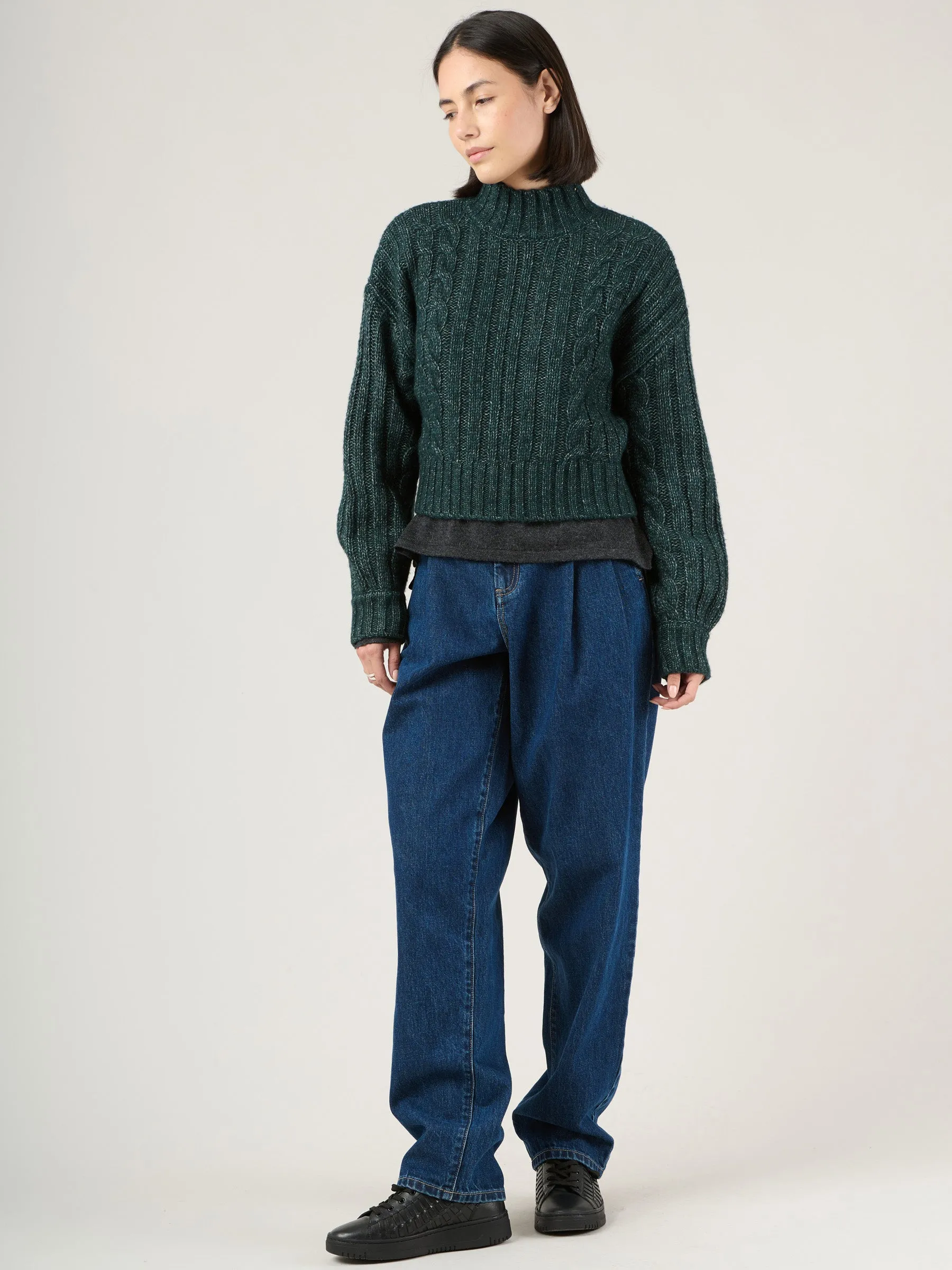 Wool Blend Chunky Faroe Sweater