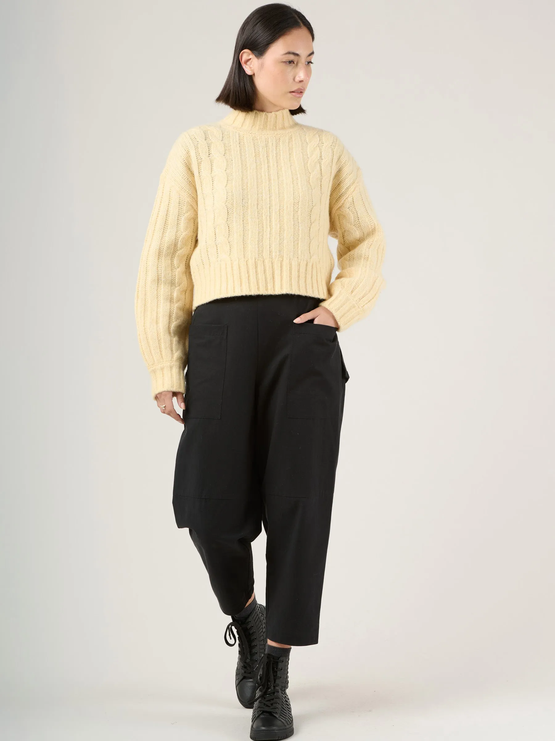 Wool Blend Chunky Faroe Sweater