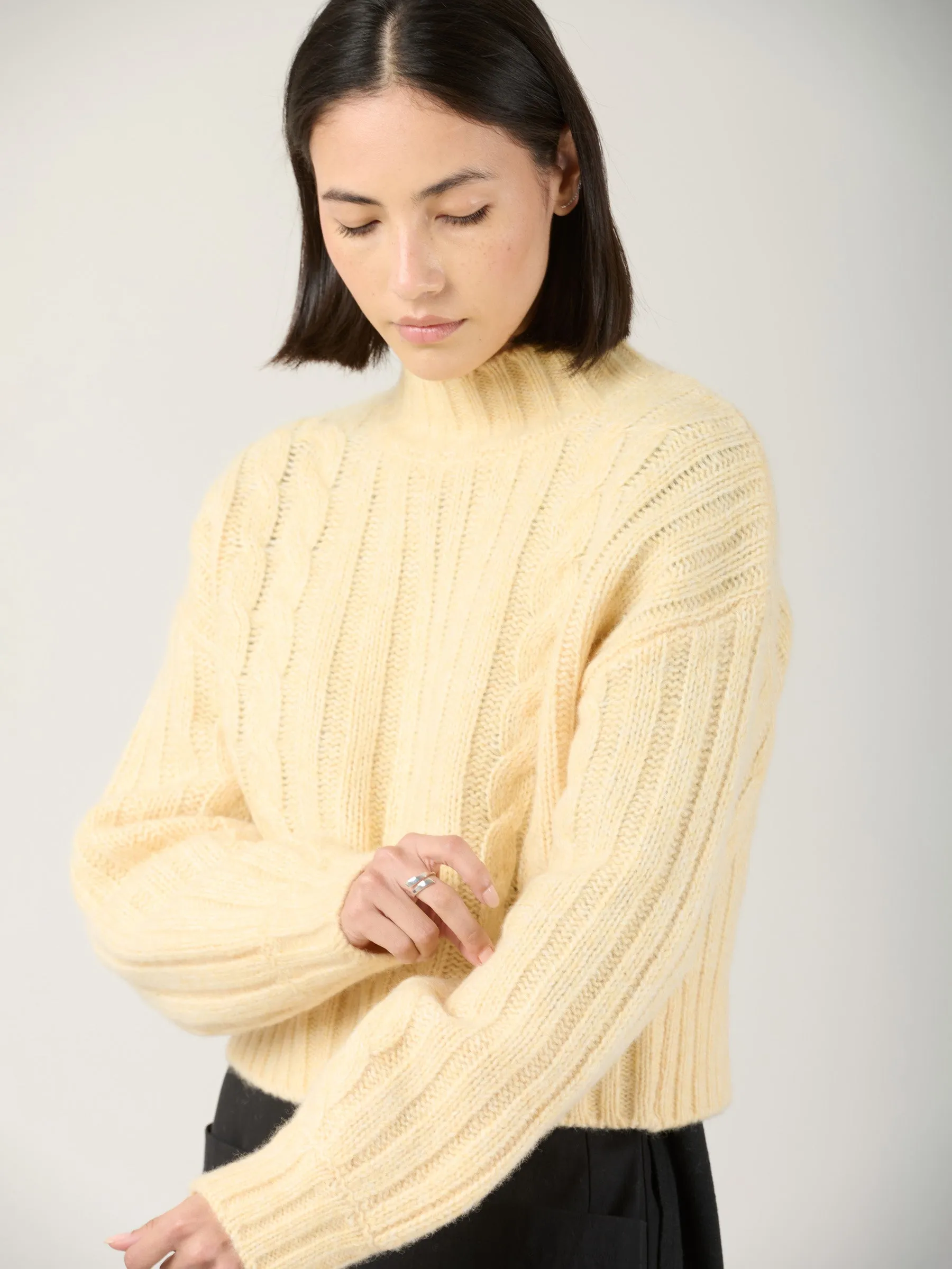 Wool Blend Chunky Faroe Sweater