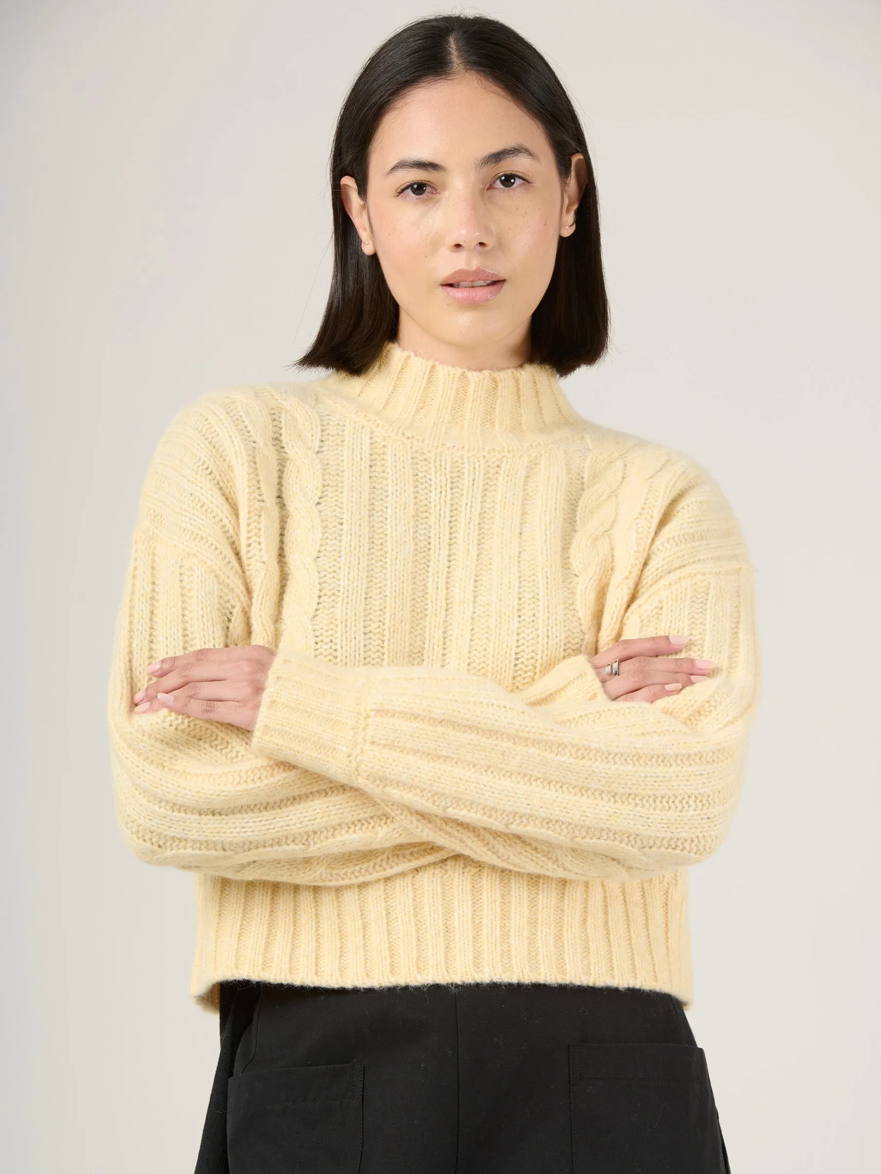 Wool Blend Chunky Faroe Sweater