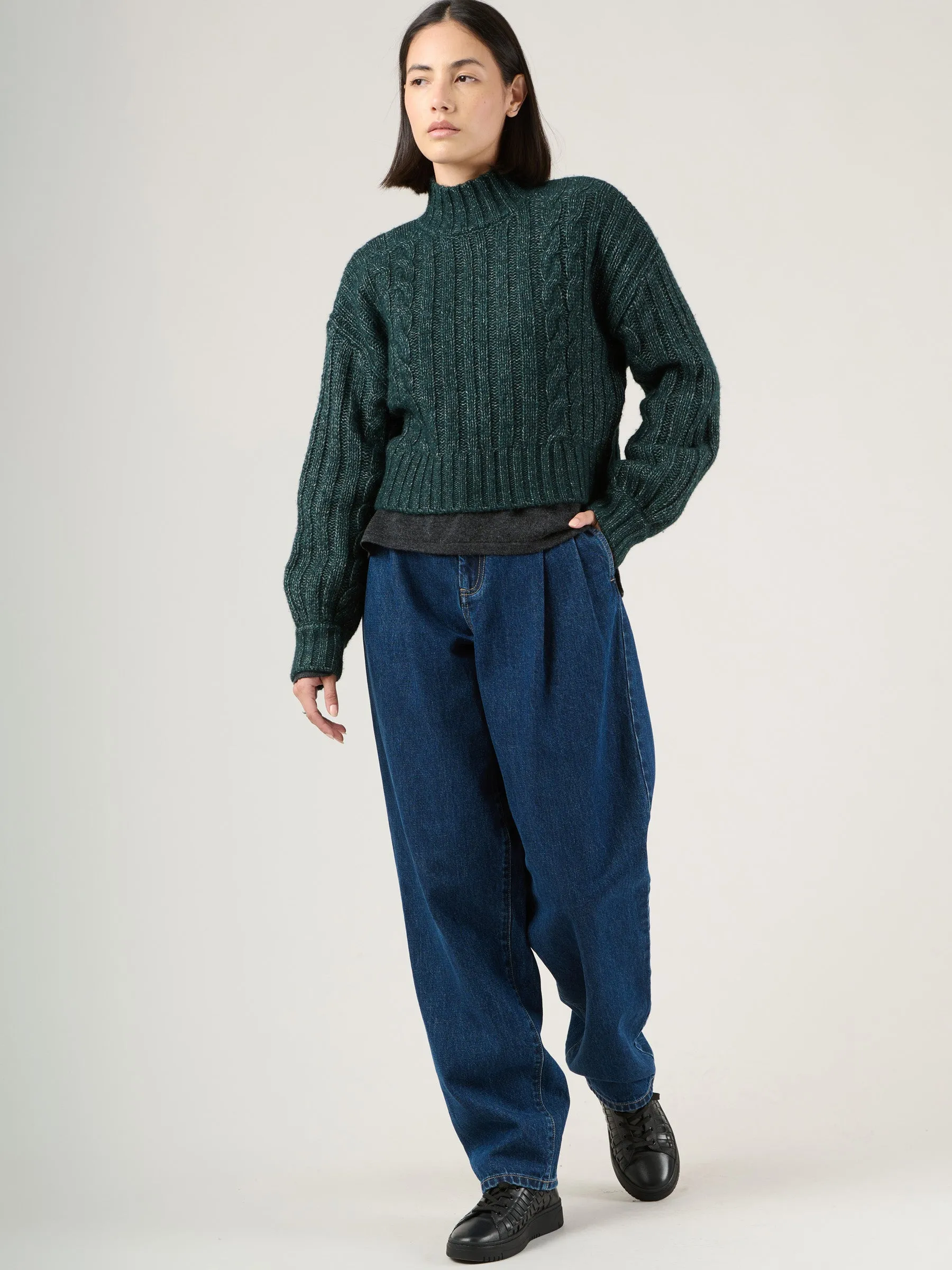 Wool Blend Chunky Faroe Sweater