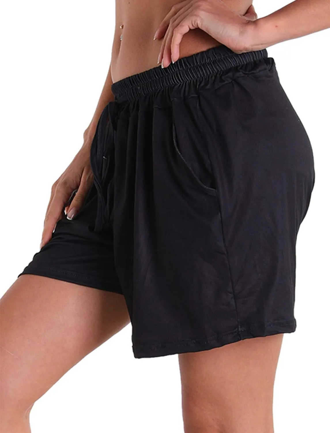 X-Image Women's Comfy Stretch Summer Beach Shorts Casual Pajama Shorts Yoga Short Pants with Elastic Drawstring & Pockets