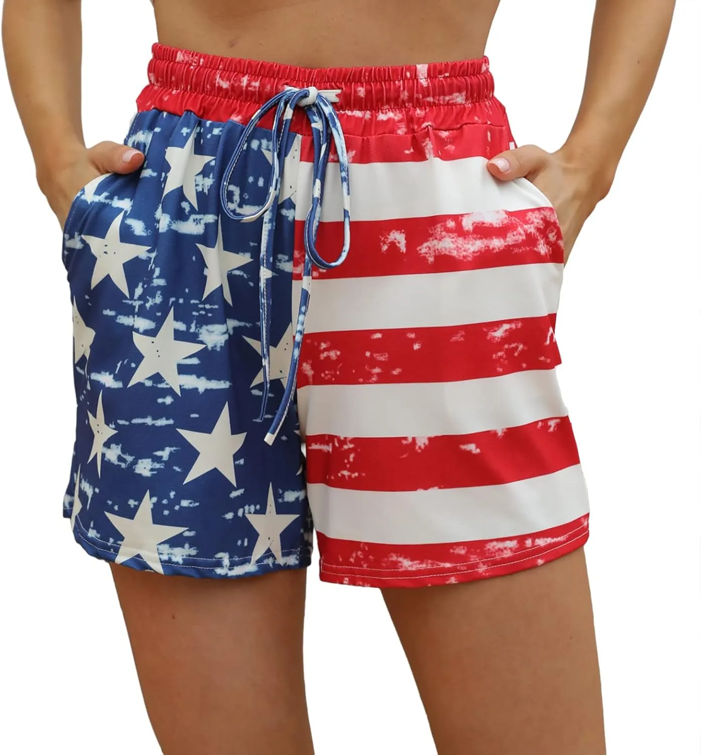 X-Image Women's Comfy Stretch Summer Beach Shorts Casual Pajama Shorts Yoga Short Pants with Elastic Drawstring & Pockets