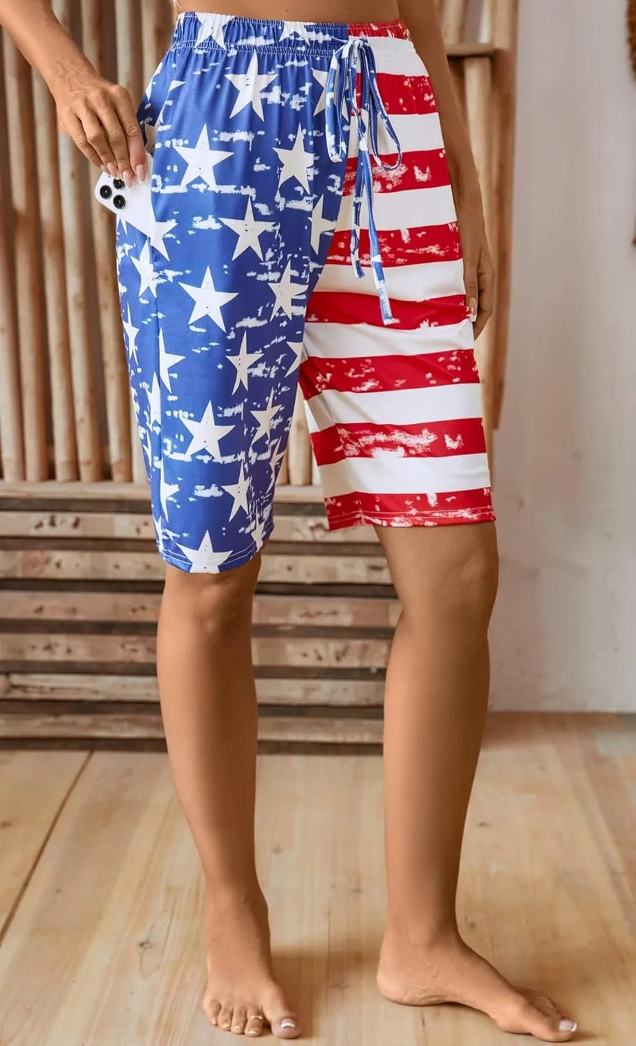 X-Image Women's Comfy Stretch Summer Beach Shorts Casual Pajama Shorts Yoga Short Pants with Elastic Drawstring & Pockets