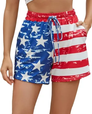 X-Image Women's Comfy Stretch Summer Beach Shorts Casual Pajama Shorts Yoga Short Pants with Elastic Drawstring & Pockets