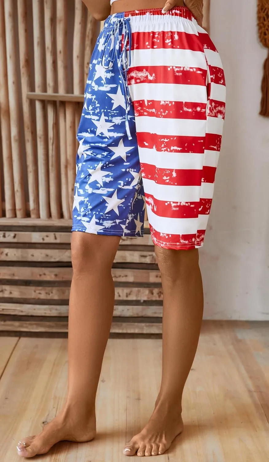 X-Image Women's Comfy Stretch Summer Beach Shorts Casual Pajama Shorts Yoga Short Pants with Elastic Drawstring & Pockets