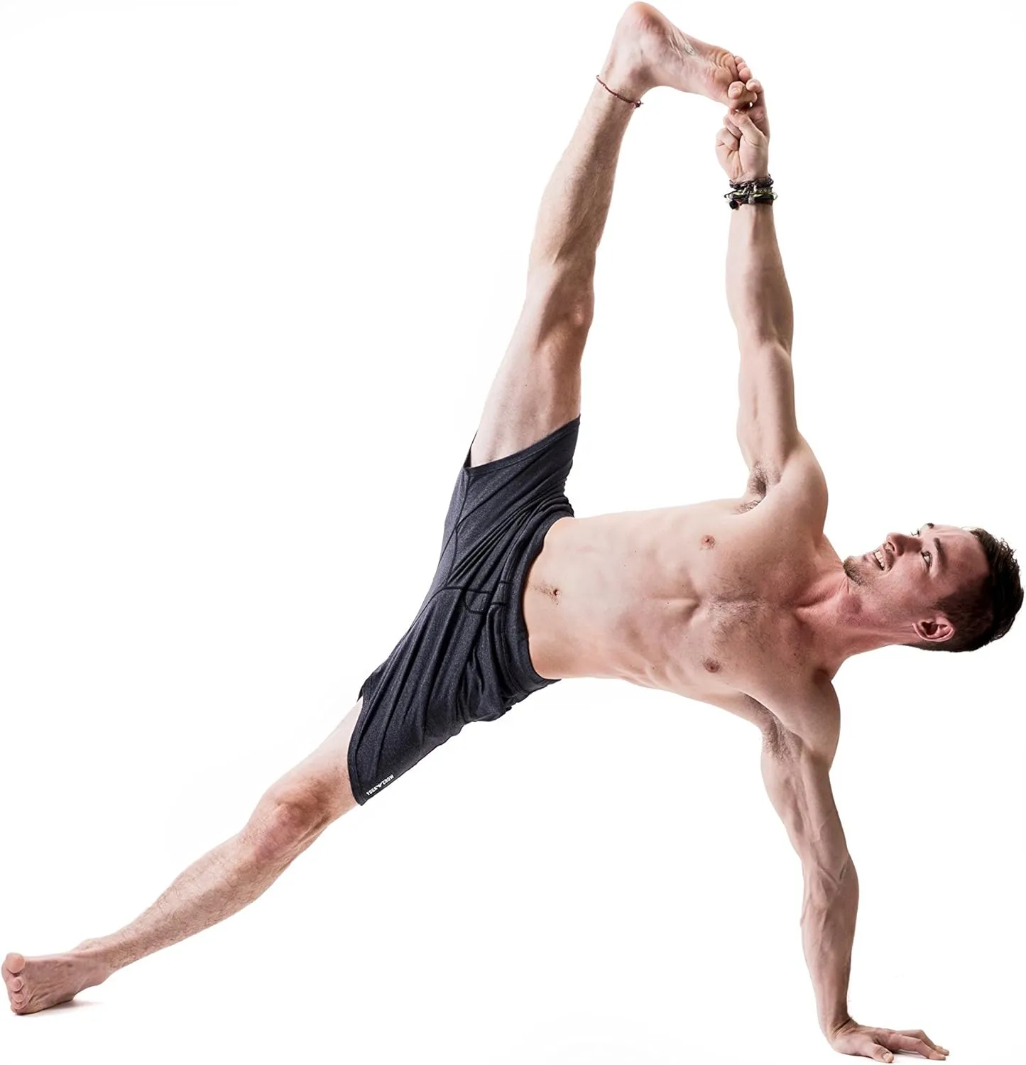 YOGA CROW Men's Swerve Yoga Training Shorts w/Non-Restrictive Inner Liner - 7" Inseam - Workout, Gym, Running, Training