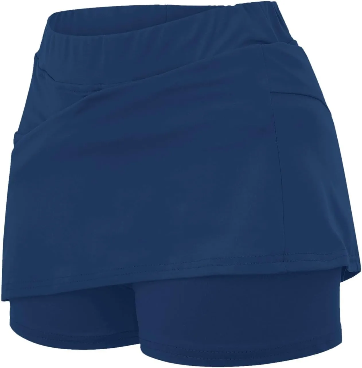 Yoga Skorts for Women Elastic Athletic Tennis Inner Shorts Tummy Control High Waist Strech Sports Skirts with Pockets