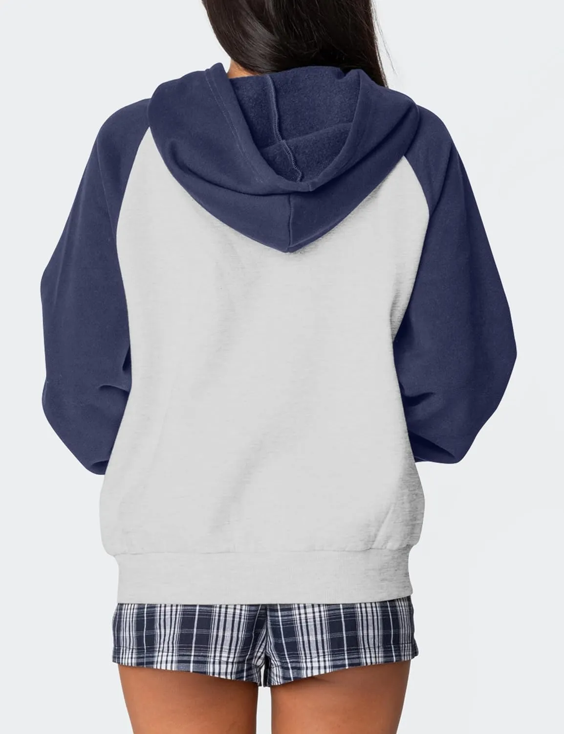 Ythomm Womens Bow Graphic Hoodie Color Block Oversized Pullover Sweatshirts Fall Winter Loose Fitted Long Sleeve Hooded Tops