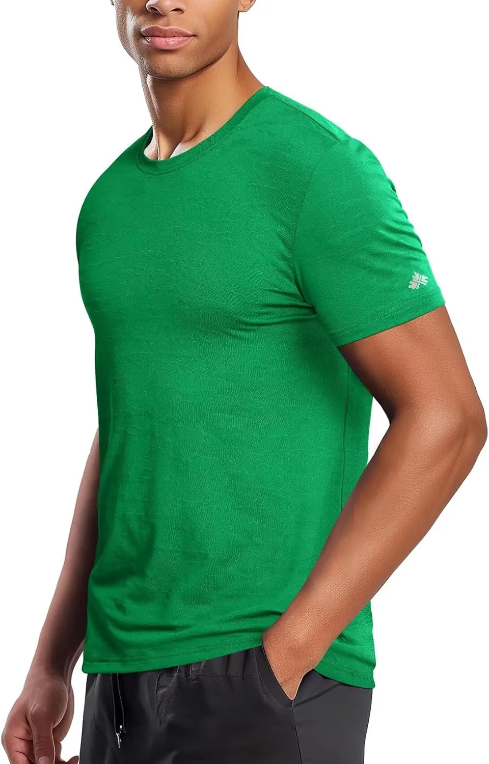 Zengjo Mens Athletic Shirts Short Sleeve Moisture Wicking Gym Workout Running Crewneck T-Shirt Quick Dry Sports Fitted Tee