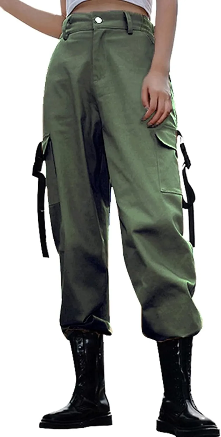 ZODLLS Women's Camo Pants Cargo Trousers Cool Camouflage Pants Elastic Waist Casual Multi Jogger Pants with Pocket