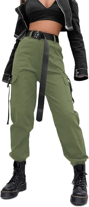 ZODLLS Women's Camo Pants Cargo Trousers Cool Camouflage Pants Elastic Waist Casual Multi Jogger Pants with Pocket
